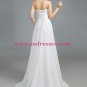A-Line Sweetheart Beaded Long White Prom Dresses Evening Gowns 230
