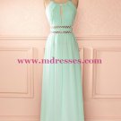 Sheath/Column Beaded Long Mint Green Prom Dresses Evening Gowns 232