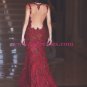 Mermaid Long Red Lace Prom Dresses Party Evening Gowns 242
