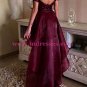 High Low Burgundy Off-the-Shoulder Lace Prom Dresses Party Evening Gowns 243