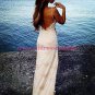 Sexy Lace V-Neck Side Slit Backless Prom Dresses Party Evening Gowns 254