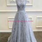 A-Line Lace Long Prom Dresses Party Evening Gowns 256