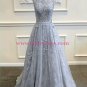 A-Line Lace Long Prom Dresses Party Evening Gowns 256