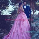 Ball Gown Lace Long Pink Prom Dresses Party Evening Gowns 260