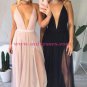 Sexy Low V-Neck Long Prom Dresses Party Evening Gowns 275