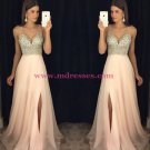 A-Line V-Neck Beaded Sequins Long Chiffon Prom Dresses Party Evening Gowns 276 A-Line V-Neck Beaded Sequins Long Chiffon Prom Dresses Party Evening Gowns 276