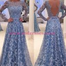 A-Line Long Sleeves Lace Prom Dresses Party Evening Gowns 278