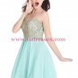 A-Line Sweetheart Gold Lace Appliques Short Purple Prom Dresses Party Evening Gowns 285