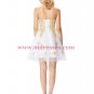 Short White Gold Lace Appliques Prom Dresses Party Evening Gowns 292