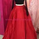 Two Pieces Long Sleeves Black Lace Red Prom Dresses Party Evening Gowns 299