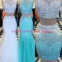 Two Pieces Mermaid Beaded Prom Dresses Party Evening Gowns 317