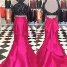 Mermaid Two Pieces Lace Prom Dresses Party Evening Gowns 327