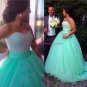 Ball Gown Sweetheart Mint Tulle Prom Dresses Party Evening Gowns 341