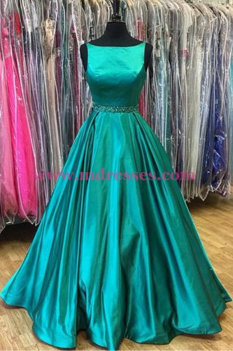 A-Line Long Green Beaded Long Prom Dresses Party Evening Gowns 342