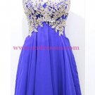 Short Blue Chiffon Lace Homecoming Cocktail Prom Dresses 343