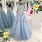 High Neck Long Prom Dresses Party Evening Gowns 348