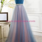 A-Line Tulle Long Prom Dresses Party Evening Gowns 356