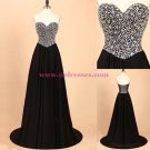 A-Line Sweetheart Beaded Long Black Prom Dresses Party Evening Gowns 359 A-Line Sweetheart Beaded Long Black Prom Dresses Party Evening Gowns 359