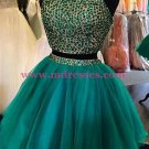 Two Pieces Beaded Short Homecoming Cocktail Prom Dresses 365