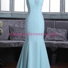 Mermaid Long Blue Beaded Lace Prom Dresses Party Evening Gowns 369
