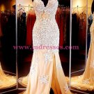 Mermaid Cap Sleeves Lace Long Prom Dresses Party Evening Gowns 377