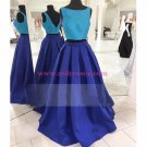 Two Pieces Blue Prom Dresses Party Evening Gowns 387