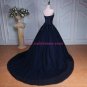 Long Blue Sweetheart Beaded Lace Prom Dresses Party Evening Gowns 402