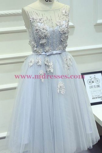 Illusion Neckline Unique Beaded Lace Tulle Prom Dresses Party Evening Gowns 423