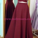 Long Burgundy Spaghetti Straps Prom Dresses Party Evening Gowns 427
