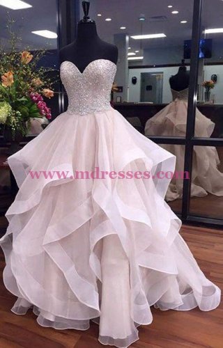 Beaded Sweetheart Long Prom Dresses Party Evening Gowns 430