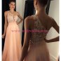 A-Line One-Shoulder Beaded Lace Chiffon Prom Dresses Party Evening Gowns 444