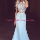 Mermaid Lace Two Pieces Prom Dresses Party Evening Gowns 447