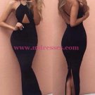 Sexy Long Black Mermaid Prom Dresses Party Evening Gowns 456