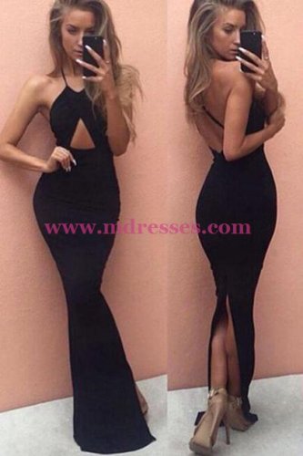 Sexy Long Black Mermaid Prom Dresses Party Evening Gowns 456