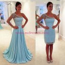 A-Line Beaded One Sleeve Prom Dresses Party Evening Gowns 458