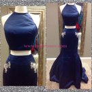 Mermaid Two Pieces Long Blue Prom Dresses Party Evening Gowns 467 Mermaid Two Pieces Long Blue Prom Dresses Party Evening Gowns 467