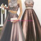 Beaded Two Pieces Prom Dresses Party Evening Gowns 485