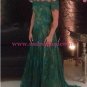 Long Green Lace Off-the-Shoulder Prom Dresses Party Evening Gowns 498