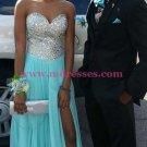 Long Blue Beaded Sequins Chiffon Prom Dresses Party Evening Gowns 521 Long Blue Beaded Sequins Chiffon Prom Dresses Party Evening Gowns 521