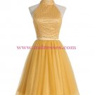 Short Yellow Homecoming Cocktail Prom Dresses 524