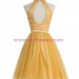 Short Yellow Homecoming Cocktail Prom Dresses 524