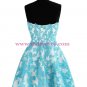 Short Blue Lace Appliques Homecoming Cocktail Prom Dresses 528