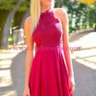 Short Halter Lace Chiffon Homecoming Cocktail Prom Dresses 534 Short Halter Lace Chiffon Homecoming Cocktail Prom Dresses 534