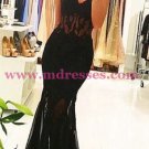 Long Black Sexy Lace Mermaid Prom Party Dresses 559