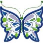 Applique Spring Butterfly Machine Embroidery Designs 4x4 Hoop