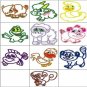 Applique Animals Machine Embroidery Designs 5x7 Hoop