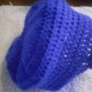 blue newsboy slouchy lightweight hat hand crocheted