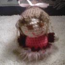 plush fairy doll brown hair brown eyes plush fairy crocheted amigurumi doll