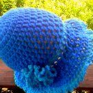 Hawaii blue aqua turquoise blue trim flower sunhat floppy brim beach hat