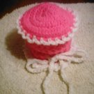Pink and white toilet paper cover tp cozy